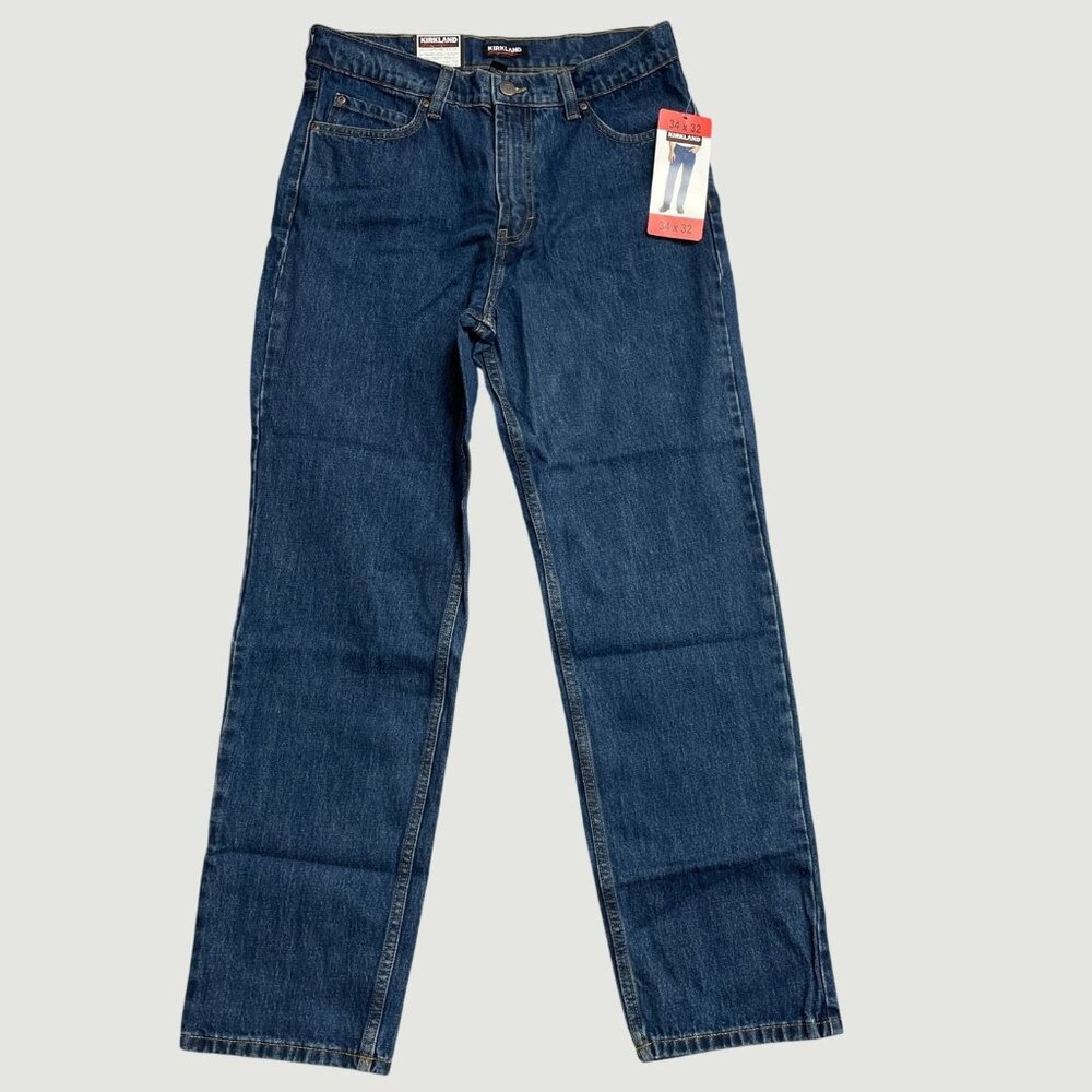 Kirkland Signature Men's 34x32 Jeans Relaxed Fit 100% Cotton Double M0347 - Picture 4 of 9